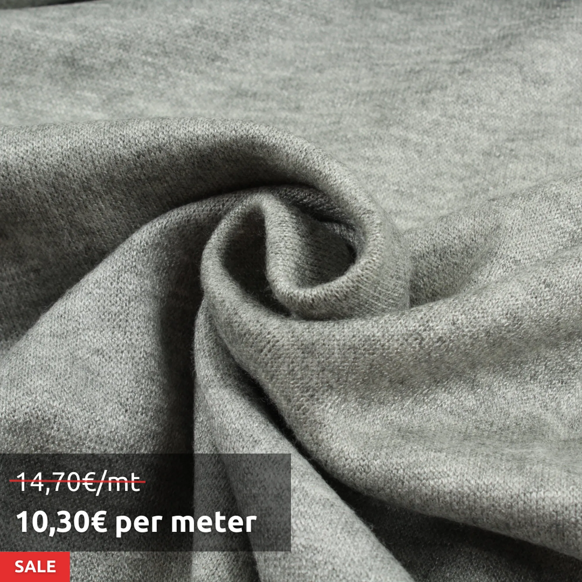 11 Mts - Cashmere Touch Knit (Green Melange) - OFFER: 10,30€/MT