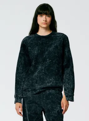 Acid Wash Cocoon Crewneck Sweatshirt