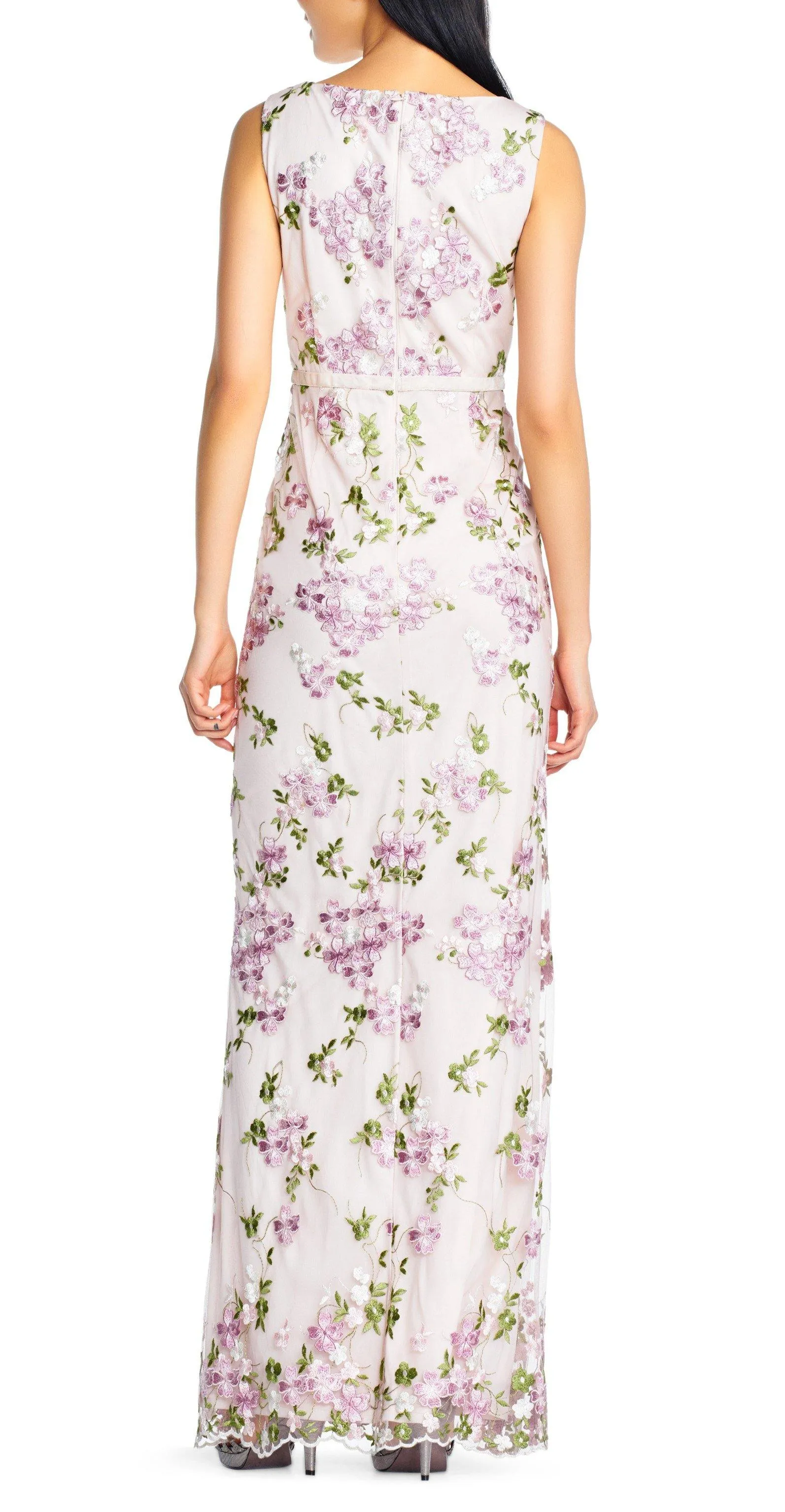 Adrianna Papell AP1E204015 Sleeveless Long Formal Floral Dress