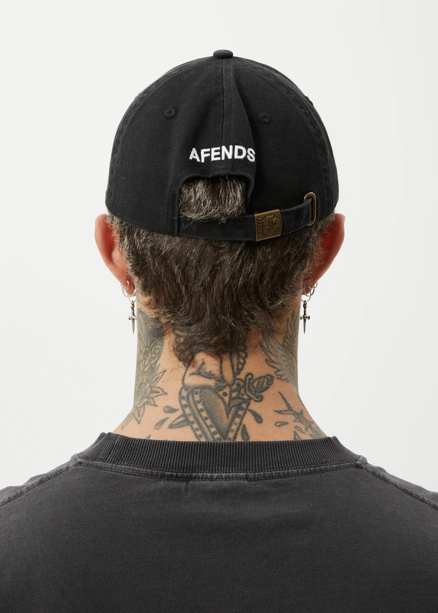 AFENDS Mens Core - Six Panel Cap - Stone Black