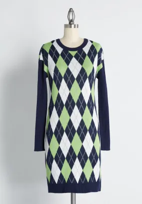 After Argyle, Crocodile Sweater Dress