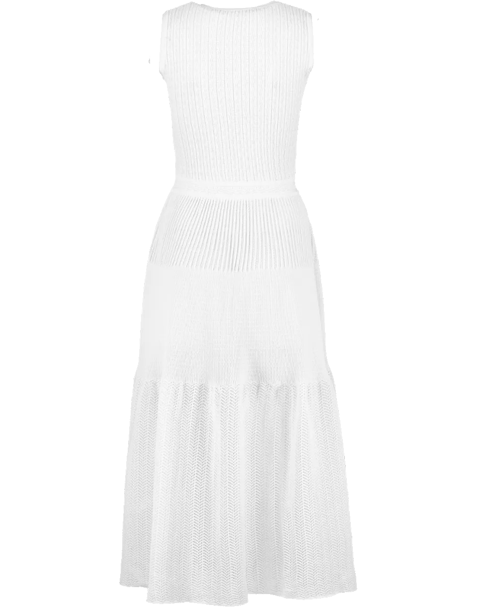 Agape Long V-Neck Dress