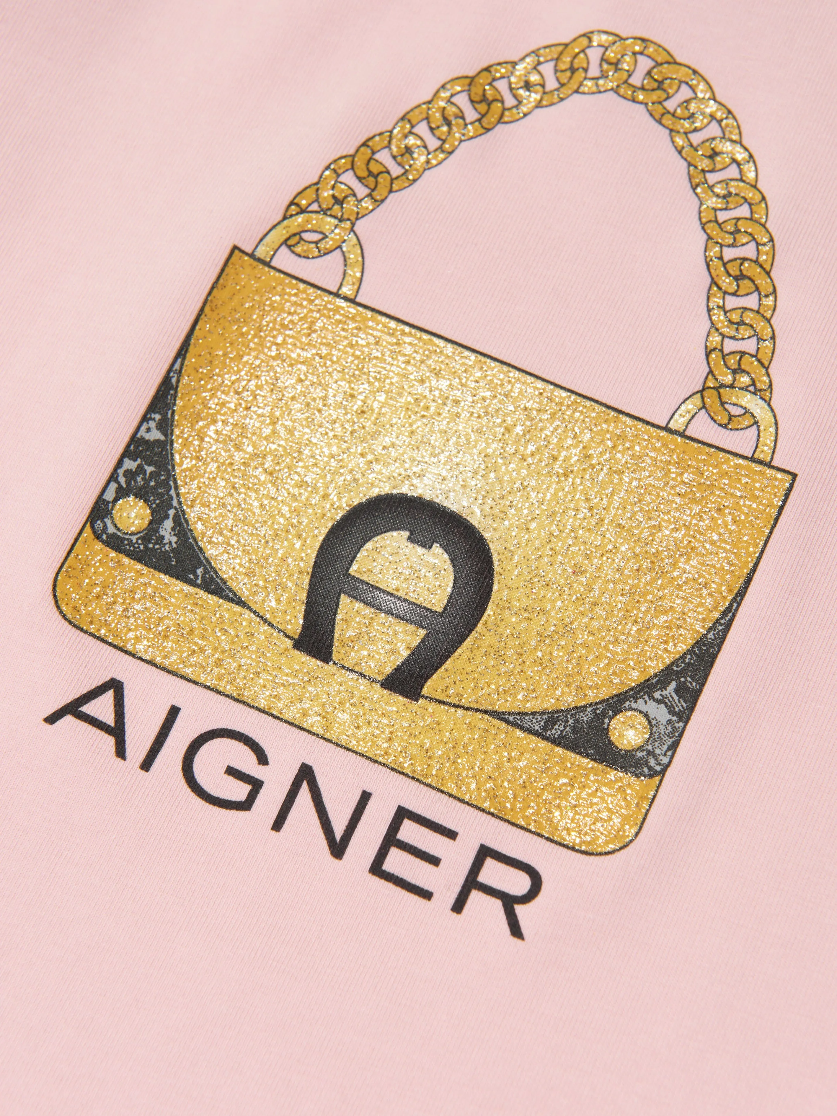 Aigner Baby Girls Bag Print T-Shirt in Pink