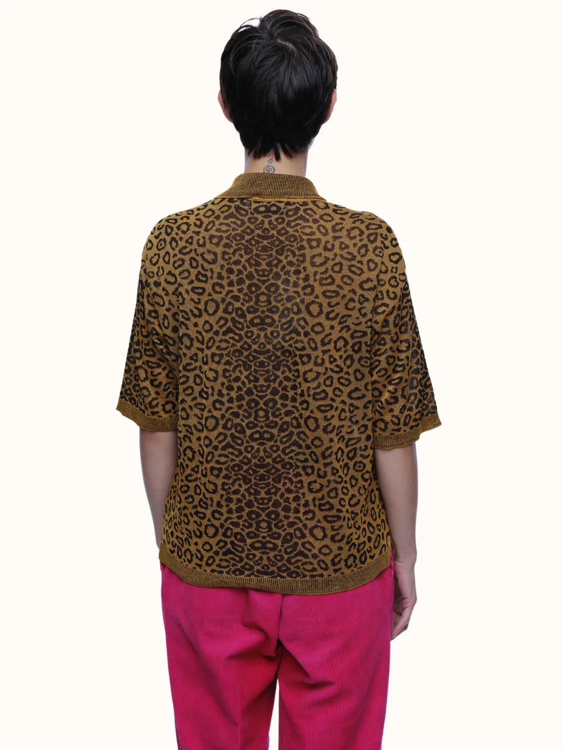 Alessandro Leopard Polo in Organic Cotton