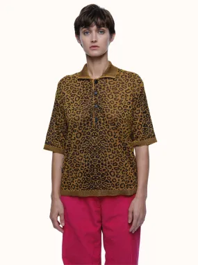 Alessandro Leopard Polo in Organic Cotton