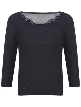 Amara Reya Chicory Navy Jumper