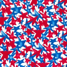 Americana Celebration Stars Nylon Spandex Swimsuit Fabric - 21" Remnant