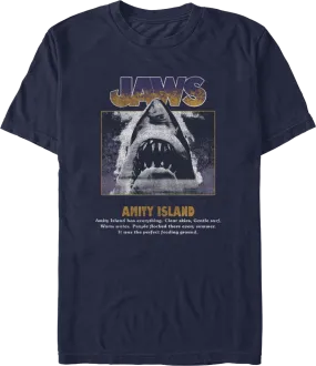 Amity Island The Perfect Feeding Ground Jaws T-Shirt