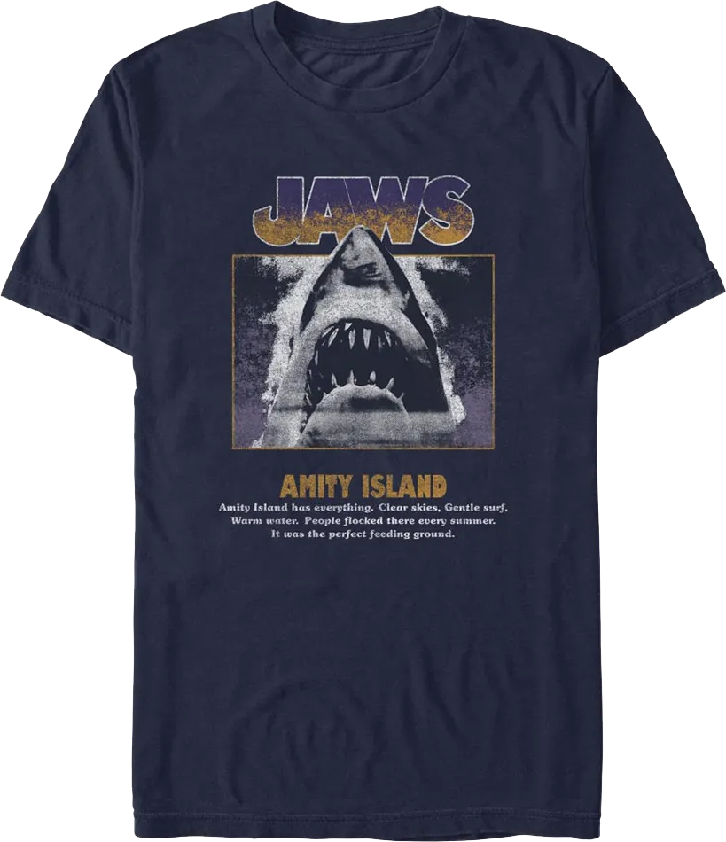 Amity Island The Perfect Feeding Ground Jaws T-Shirt