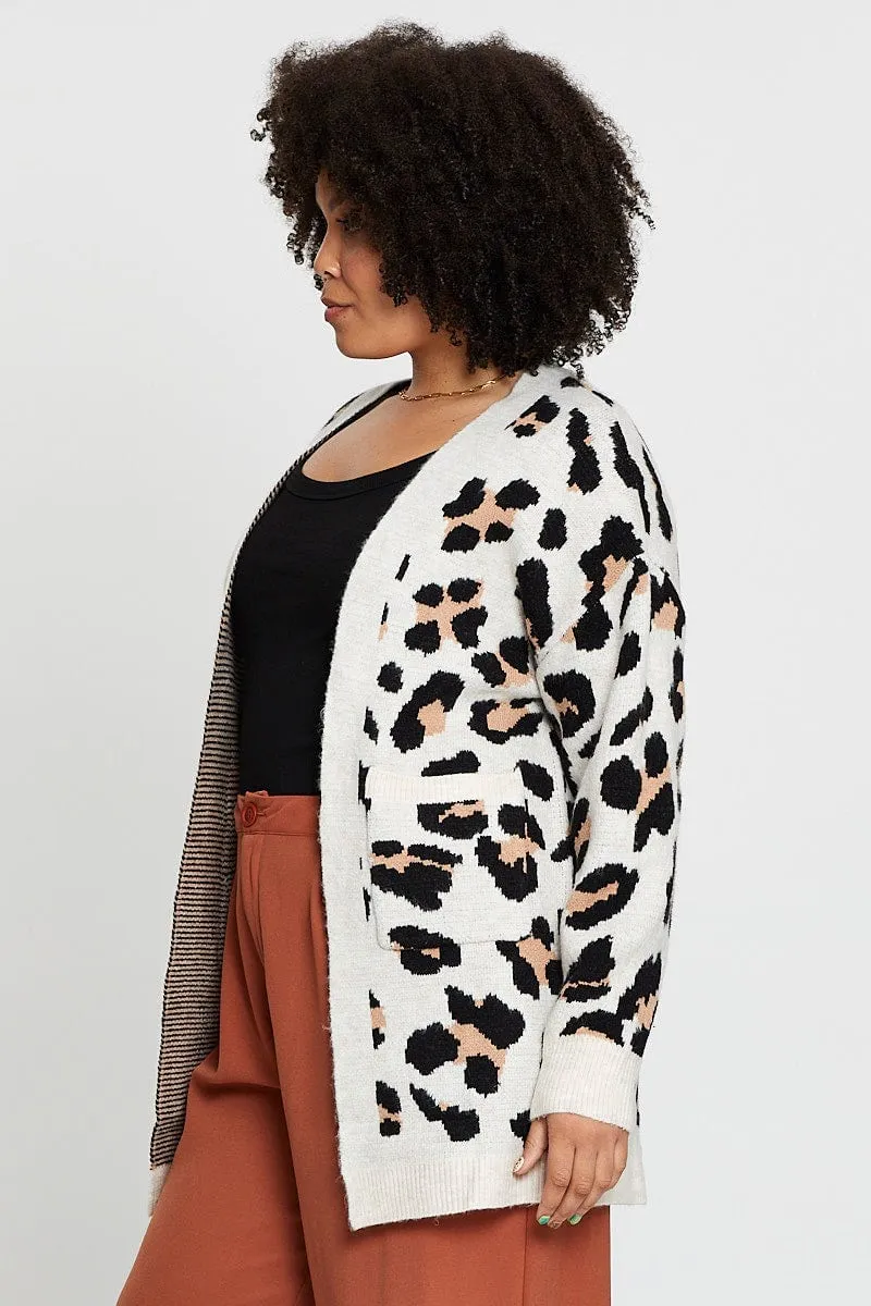 Animal Print Longline Cardi