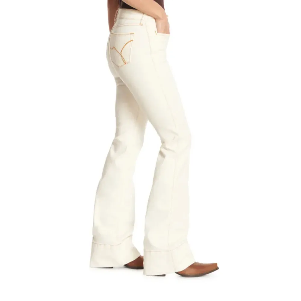 Ariat Women's High Rise Larissa Slim Trouser Stretch White Denim Jeans