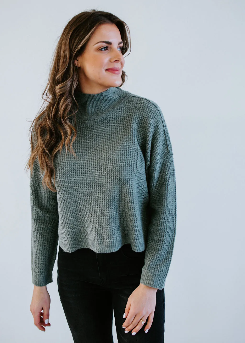 Aritha Mock Neck Knit Sweater