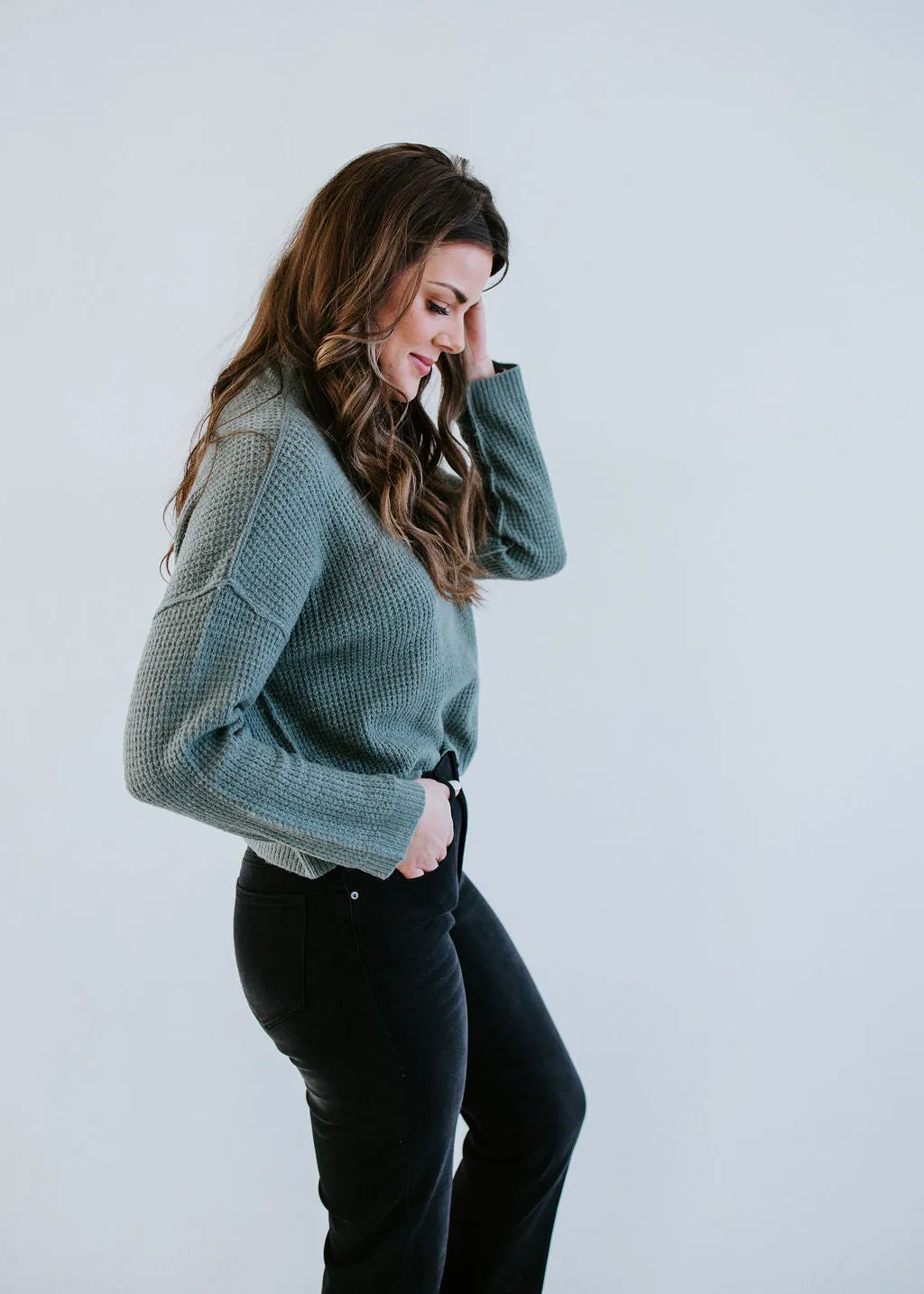 Aritha Mock Neck Knit Sweater