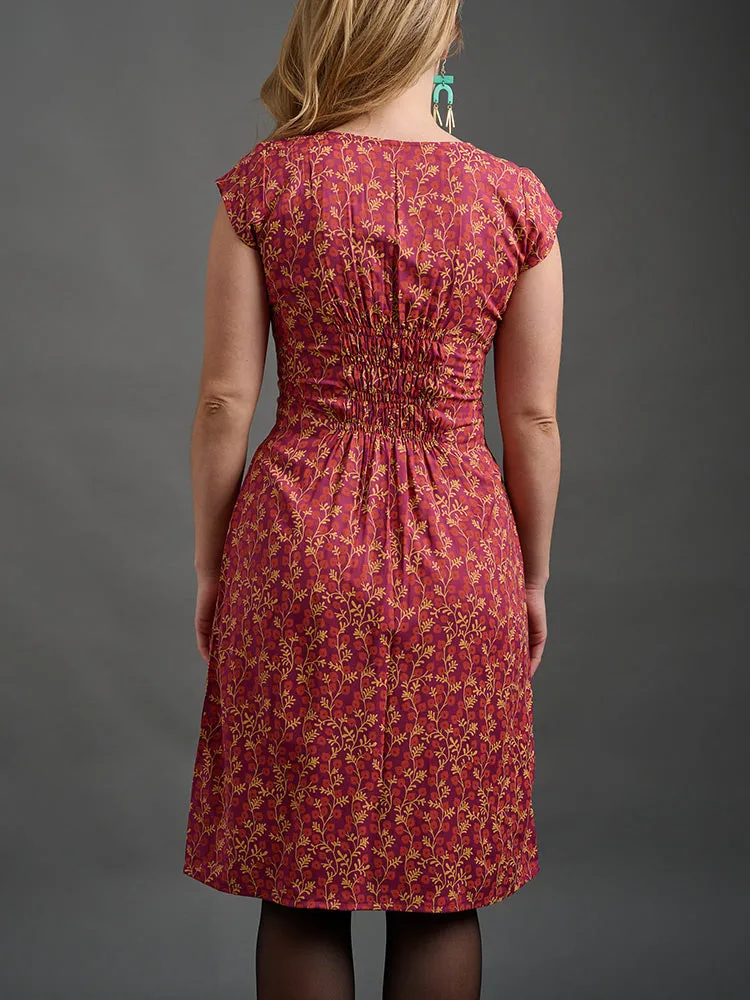 Artsy Traveler Dress - Berry Poppy