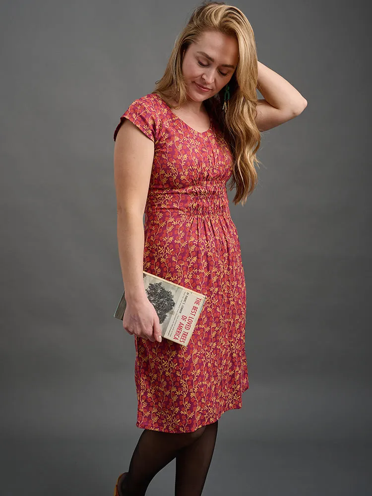 Artsy Traveler Dress - Berry Poppy