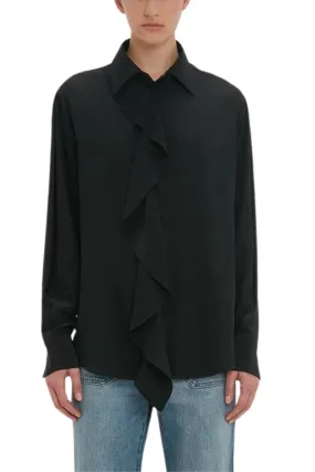 Asymmetric Ruffle Blouse