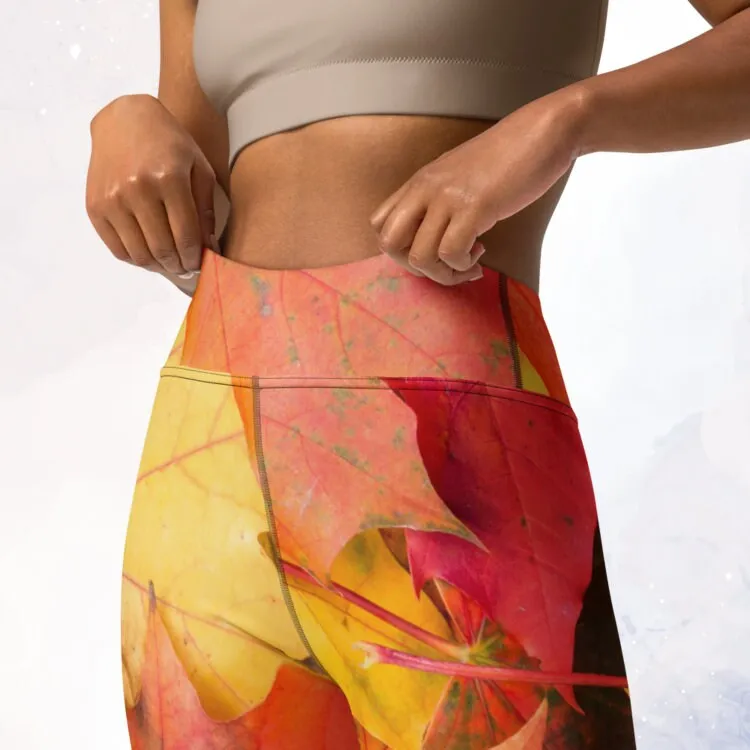 Autumn Leaves Photo Comfort Leggings