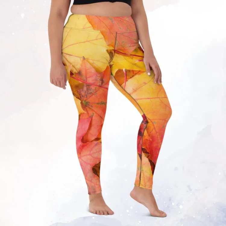 Autumn Leaves Photo Comfort Leggings