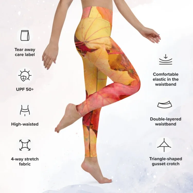 Autumn Leaves Photo Comfort Leggings