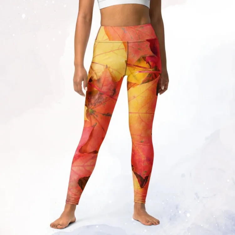 Autumn Leaves Photo Comfort Leggings