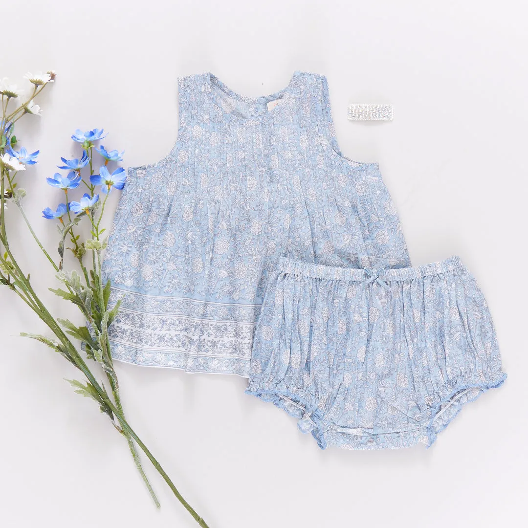 Baby Girls Jaipur 2-Piece Set - Light Blue Garden