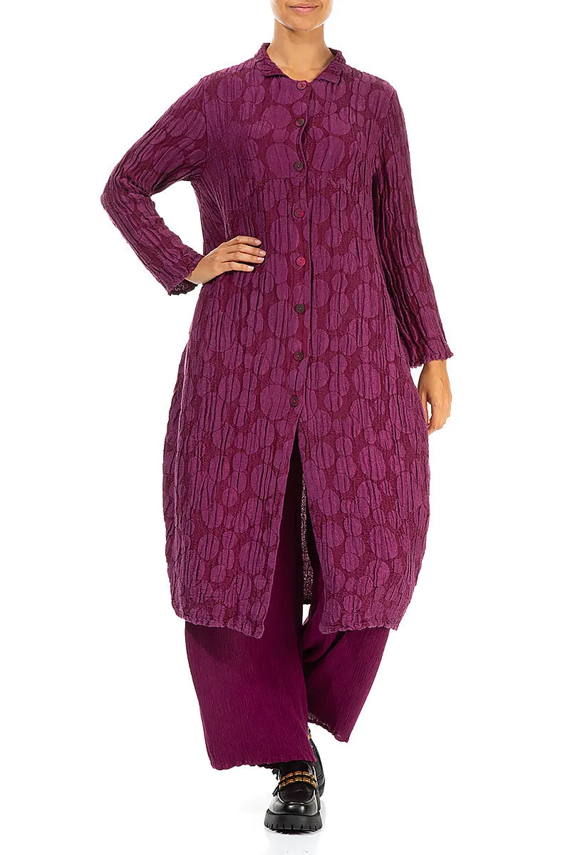 Balloon Magenta Circle Silk Linen Jacket