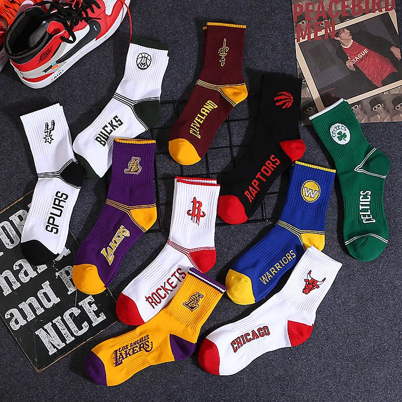 Basketball NBA badge logo sports socks