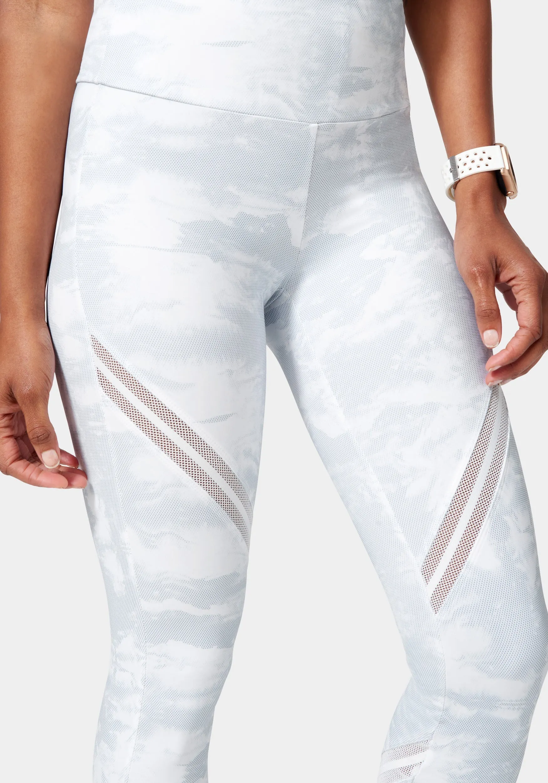 Bebe Logo Legging With Mesh Detail