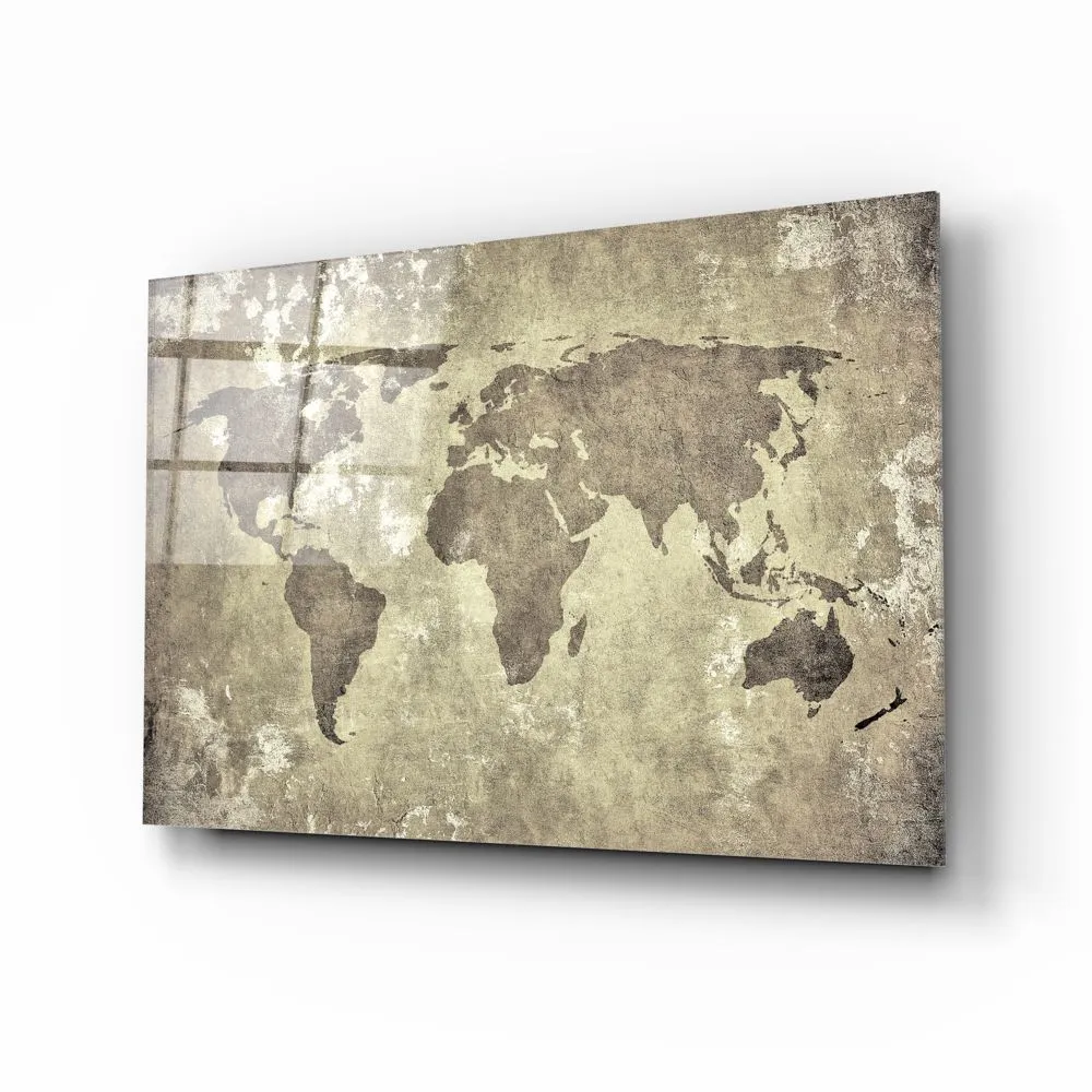 Beige World Map