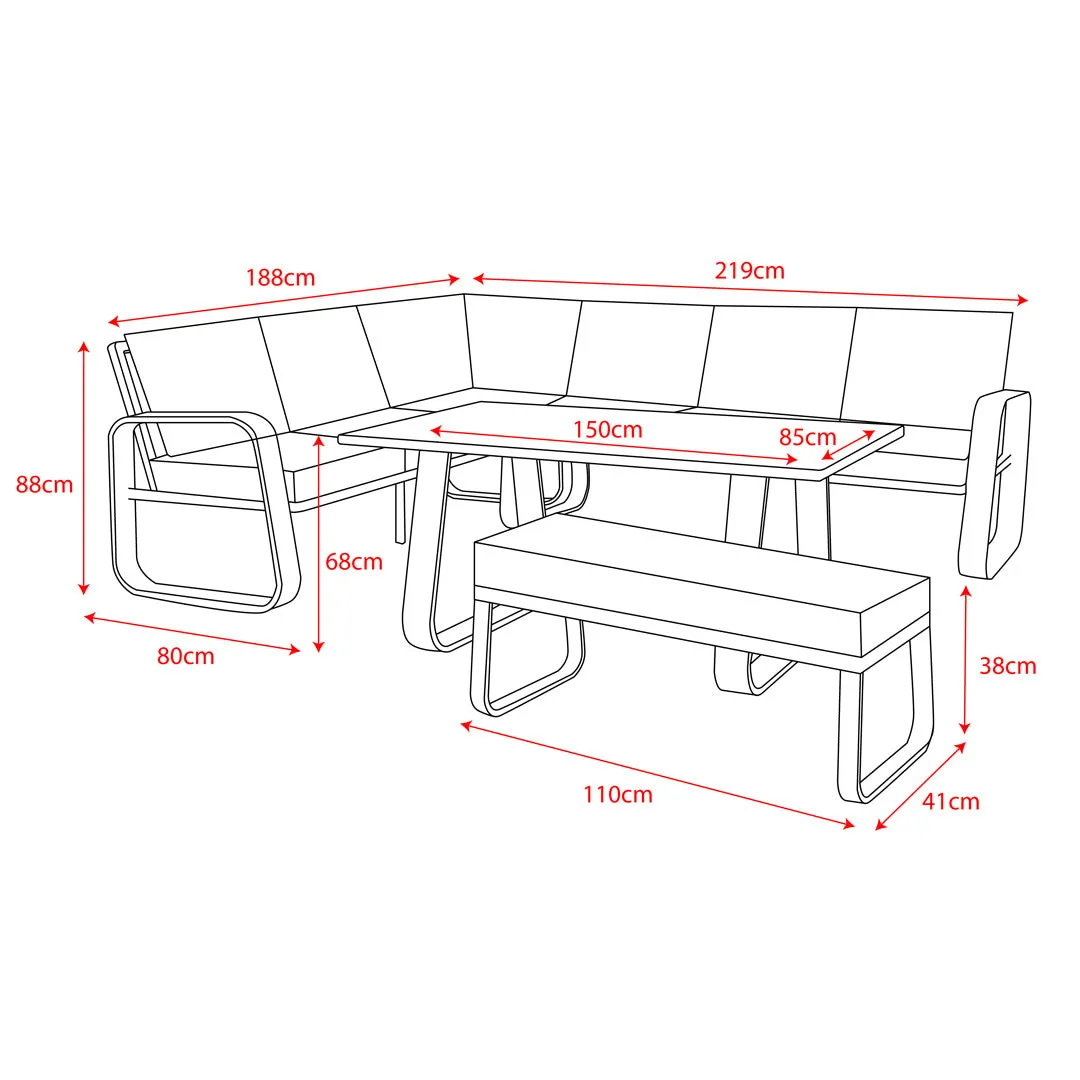 Belfry Corner Outdoor Dining Set