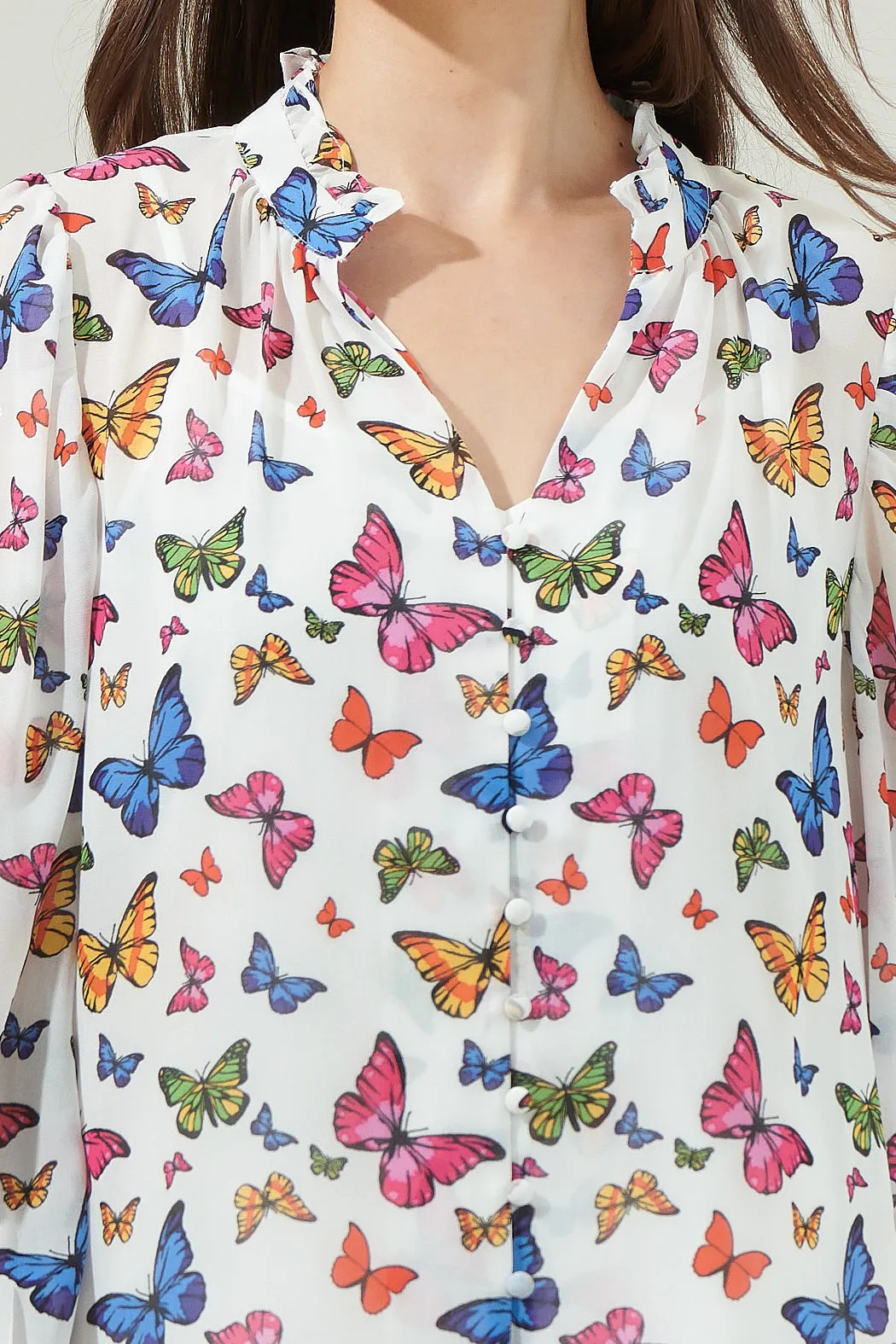 Bess Butterfly Long Sleeve Blouse