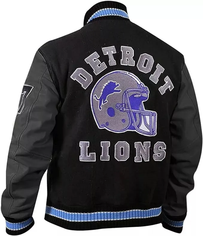 Beverly Hills Cop Axel Foley Detroit Lions Vintage Sports Letterman Jacket