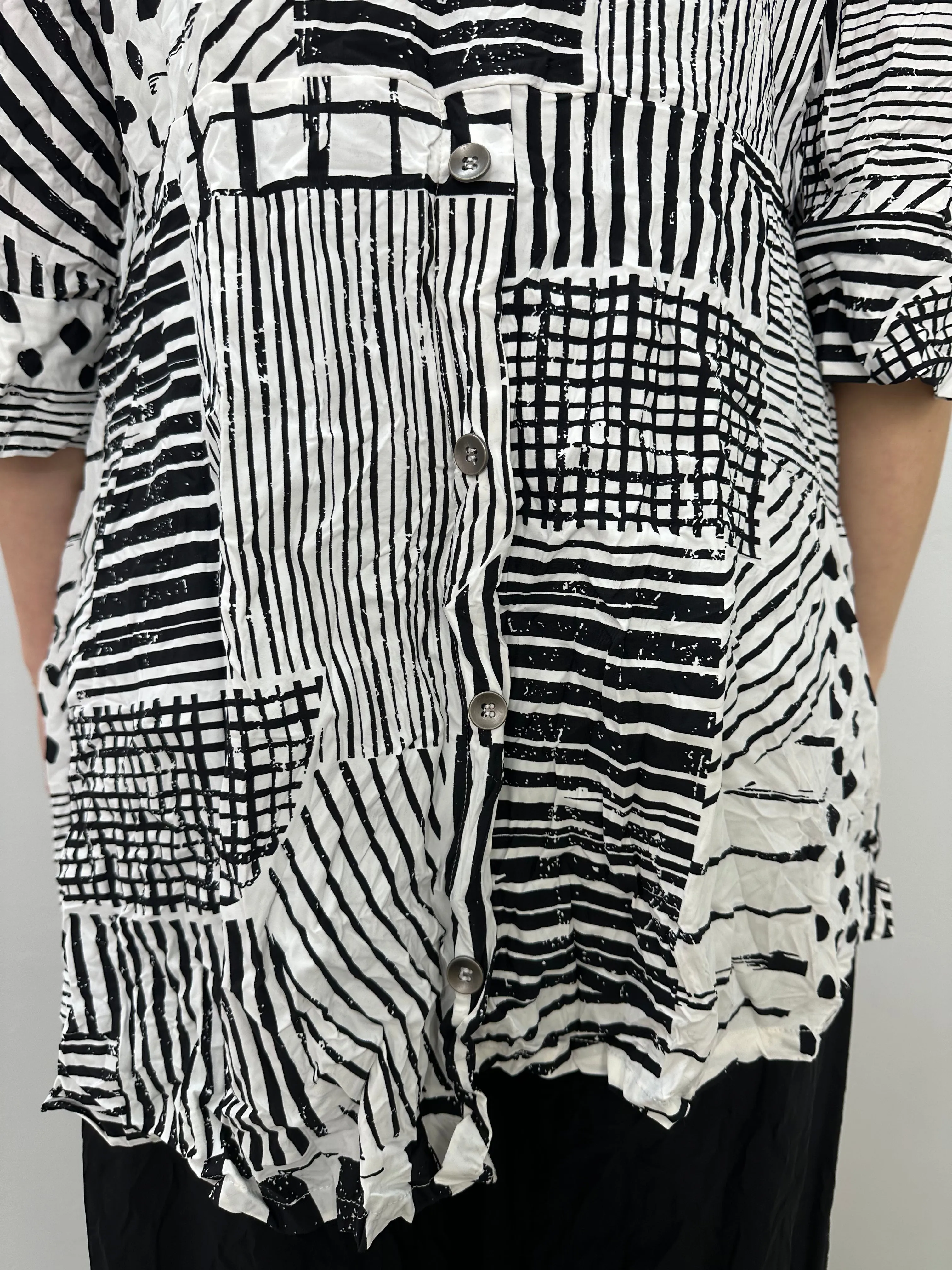 Black and White Doris Top