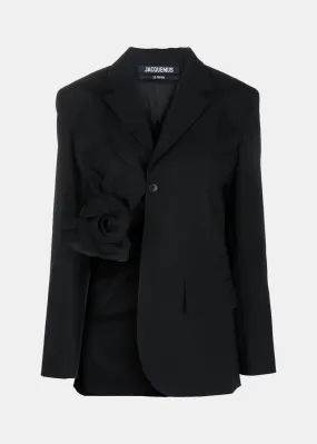 Black 'La Veste Baccala' Knotted Blazer