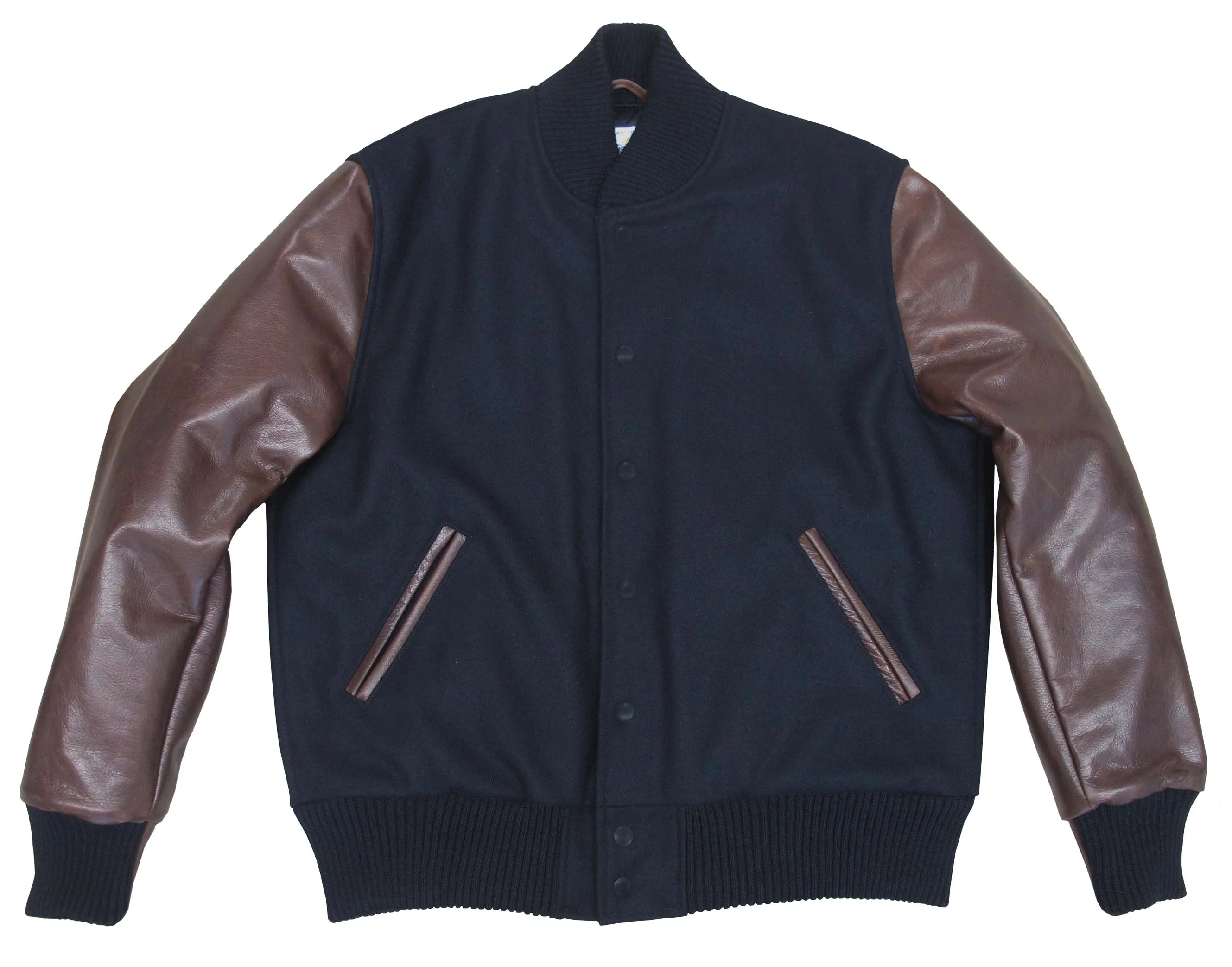 Black/Espresso Classic Fit Varsity Jacket