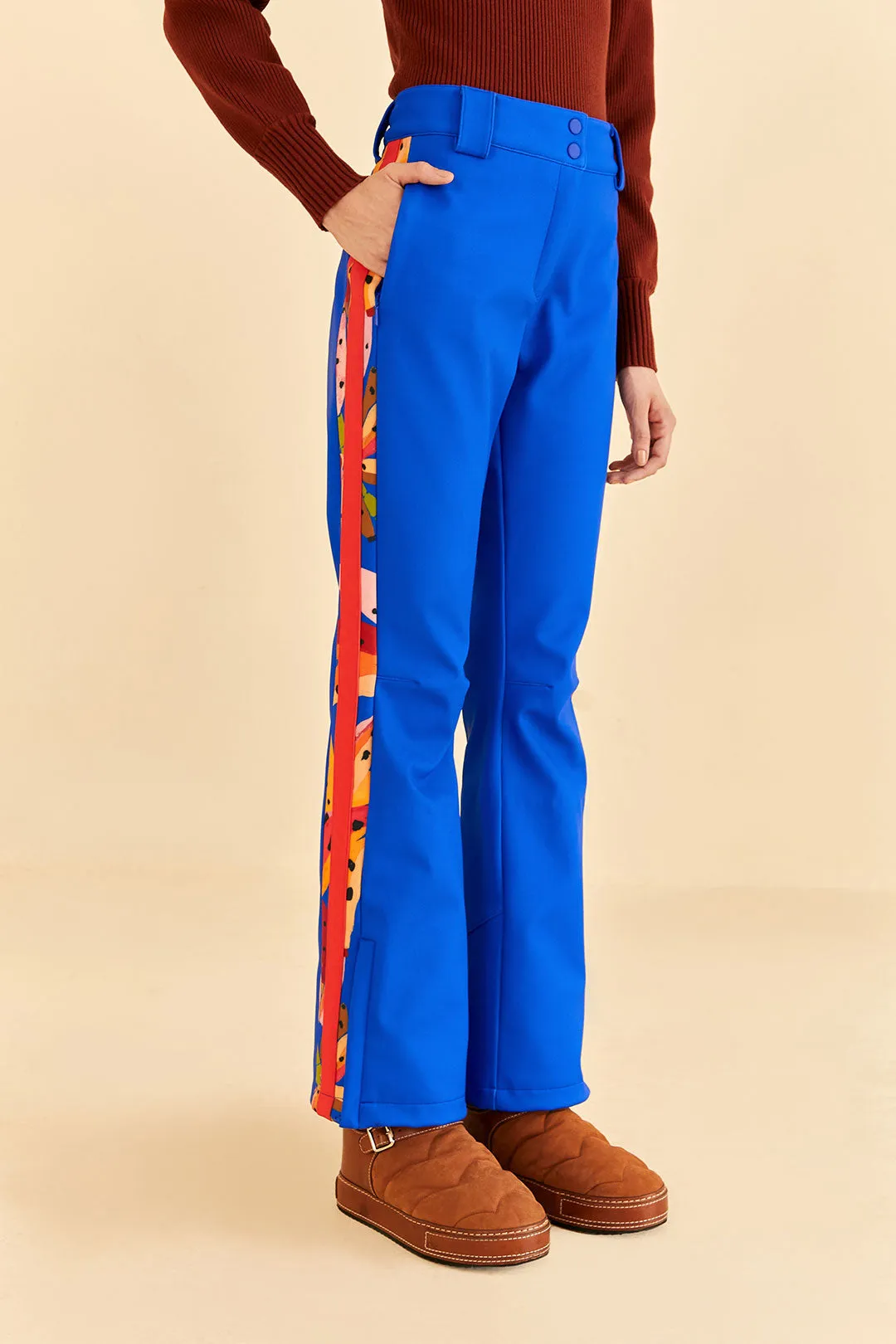 Blue Colorful Bananas Ski Pants