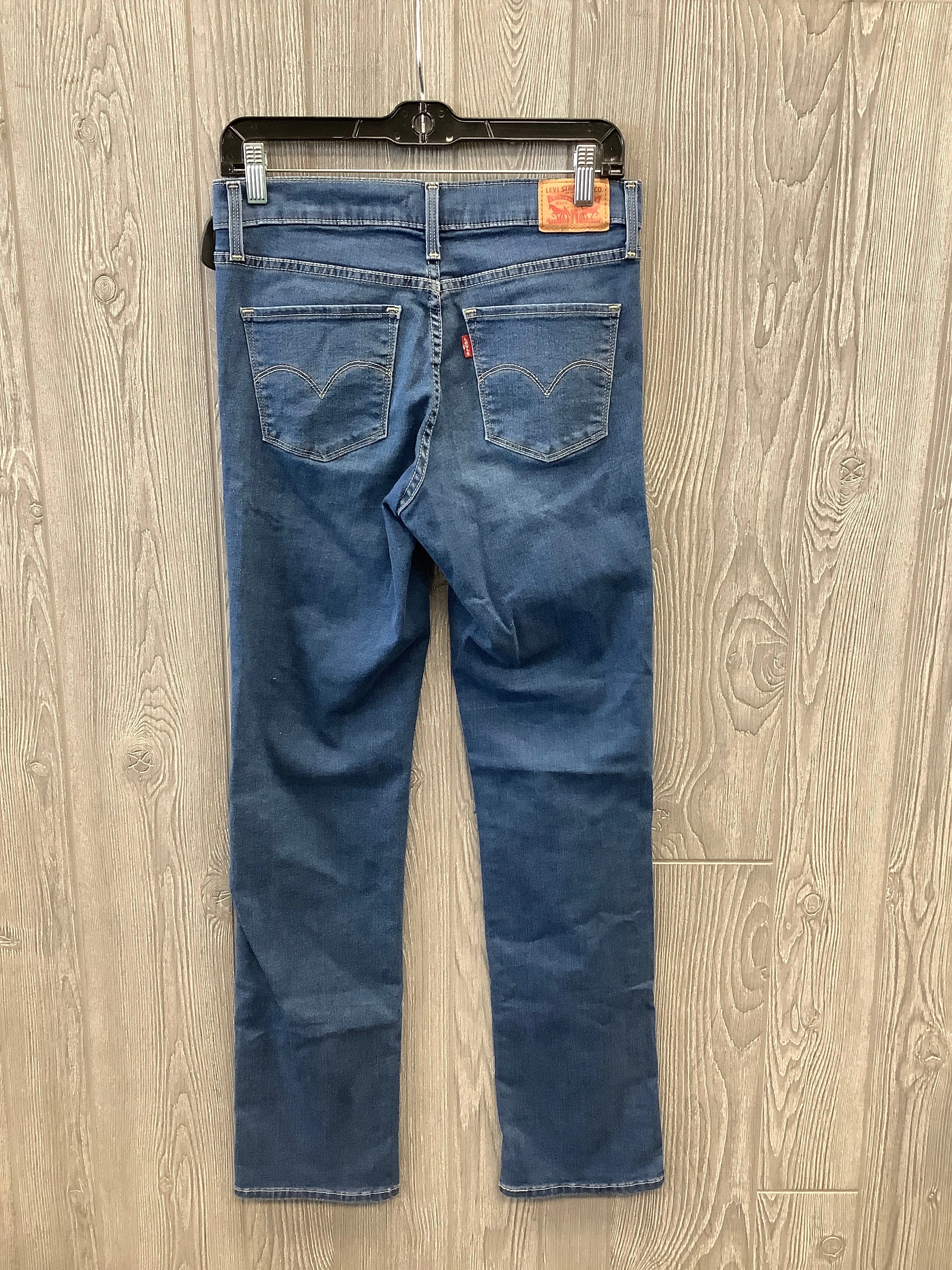 Blue Denim Jeans Straight Levis, Size 6