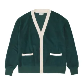 bound Harvard Reverse Fleece Cardigan - Bottle Green