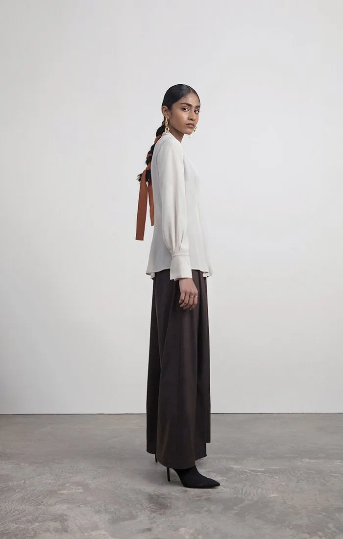 Box-pleated Tailored Trousers