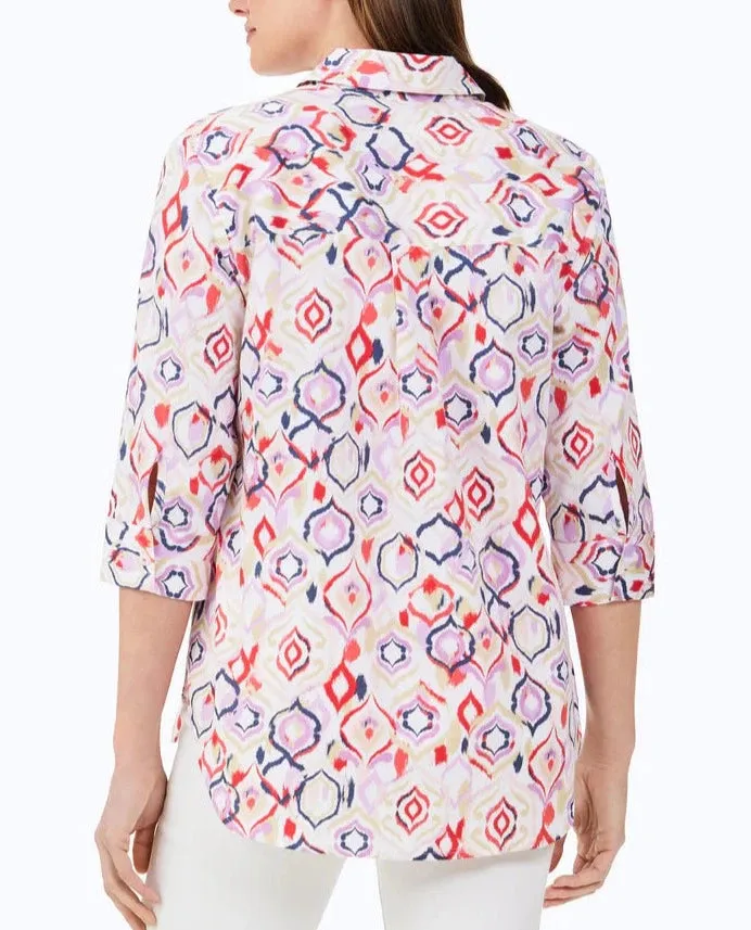 Boyfriend Non-Iron Summer Ikat Tunic