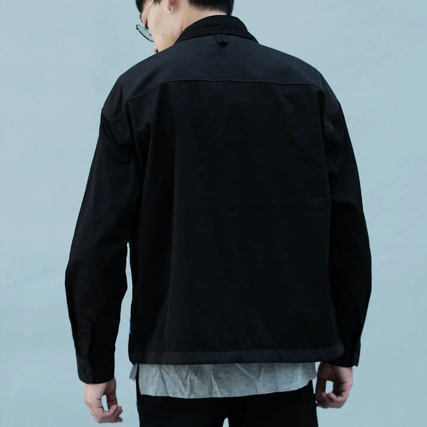 Boysnextdoor Patchwork Shirt Jacket Black