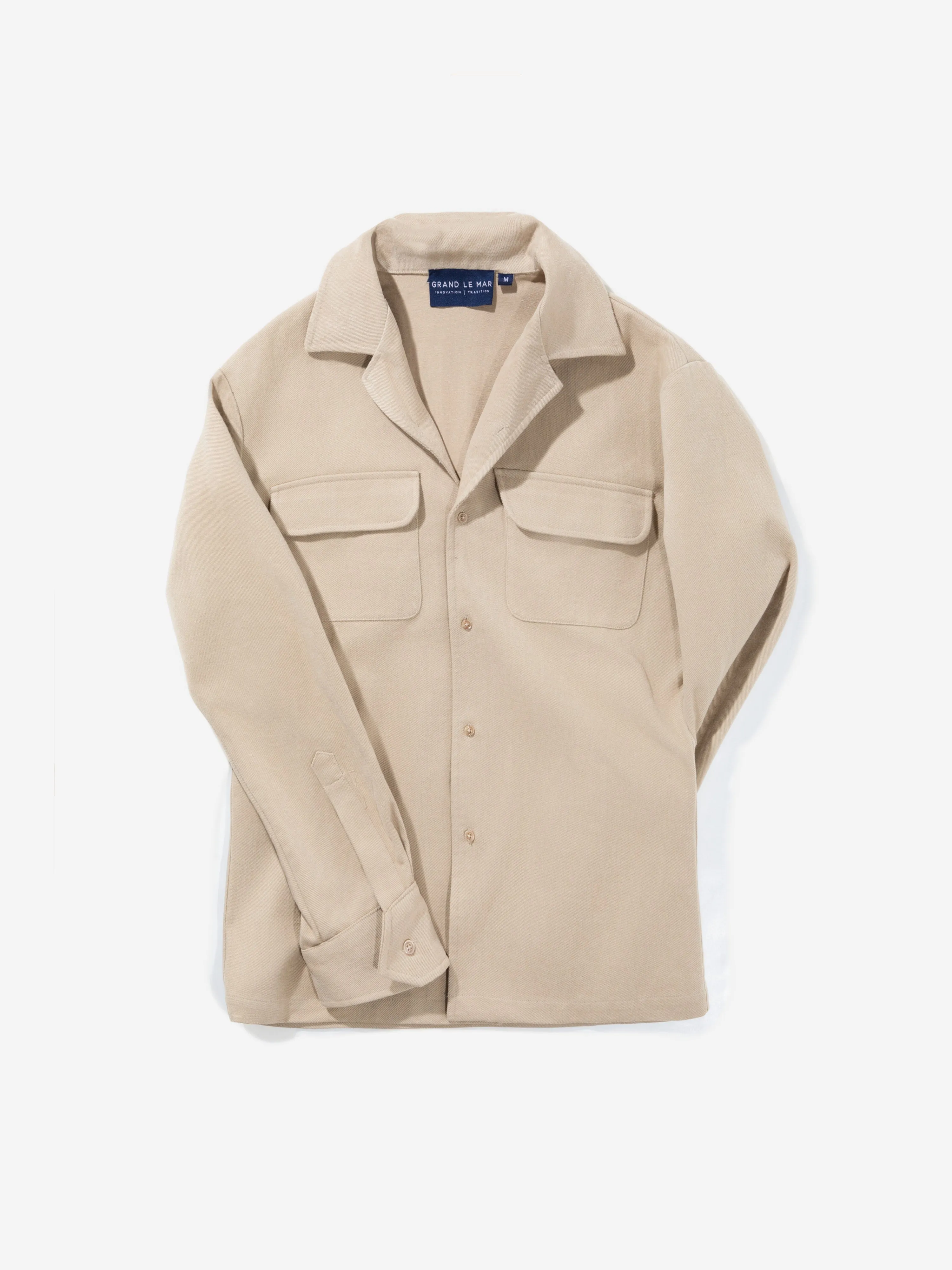 Brown Cotton Camp Overshirt