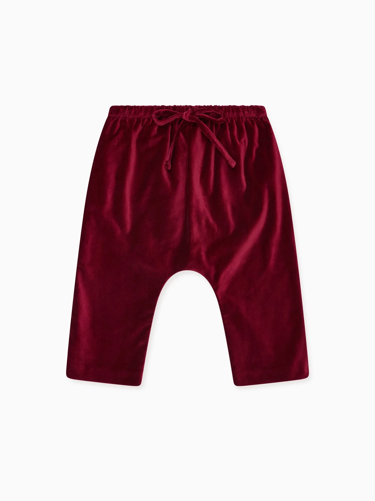 Burgundy Alex Velvet Baby Trousers