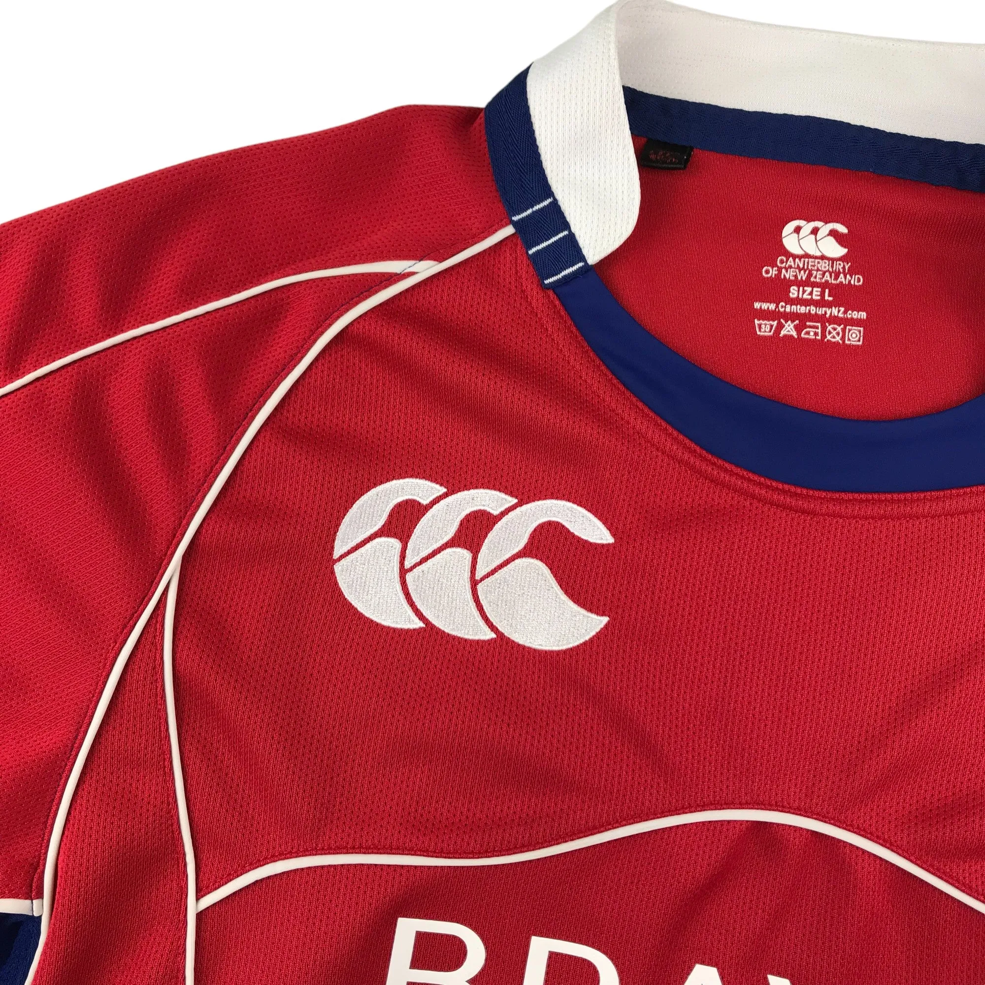 Canterbury USA Rugby Shirt Size L Red and Blue Bravia Home 2010