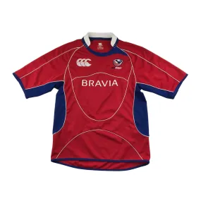 Canterbury USA Rugby Shirt Size L Red and Blue Bravia Home 2010