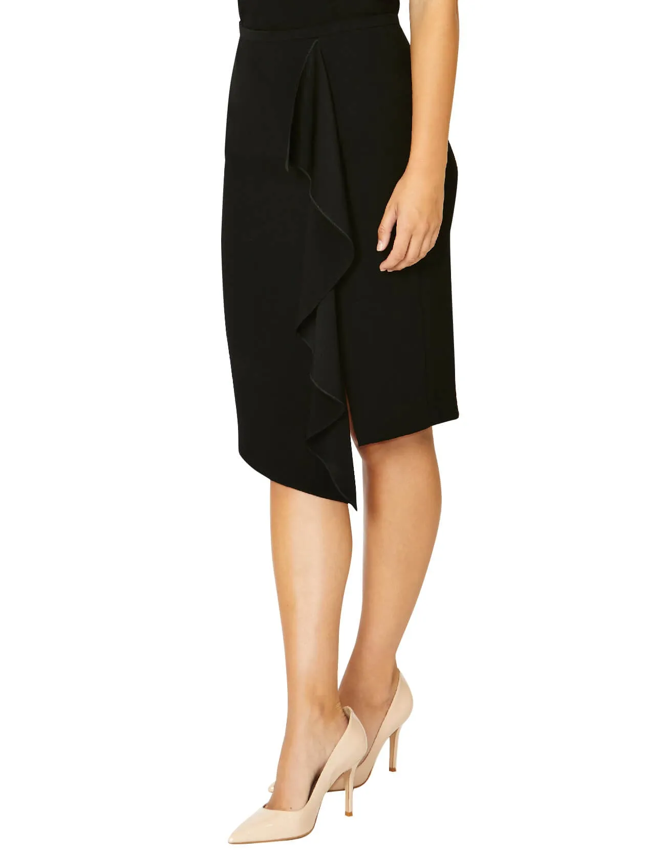 Caroline Black Ruffle Skirt