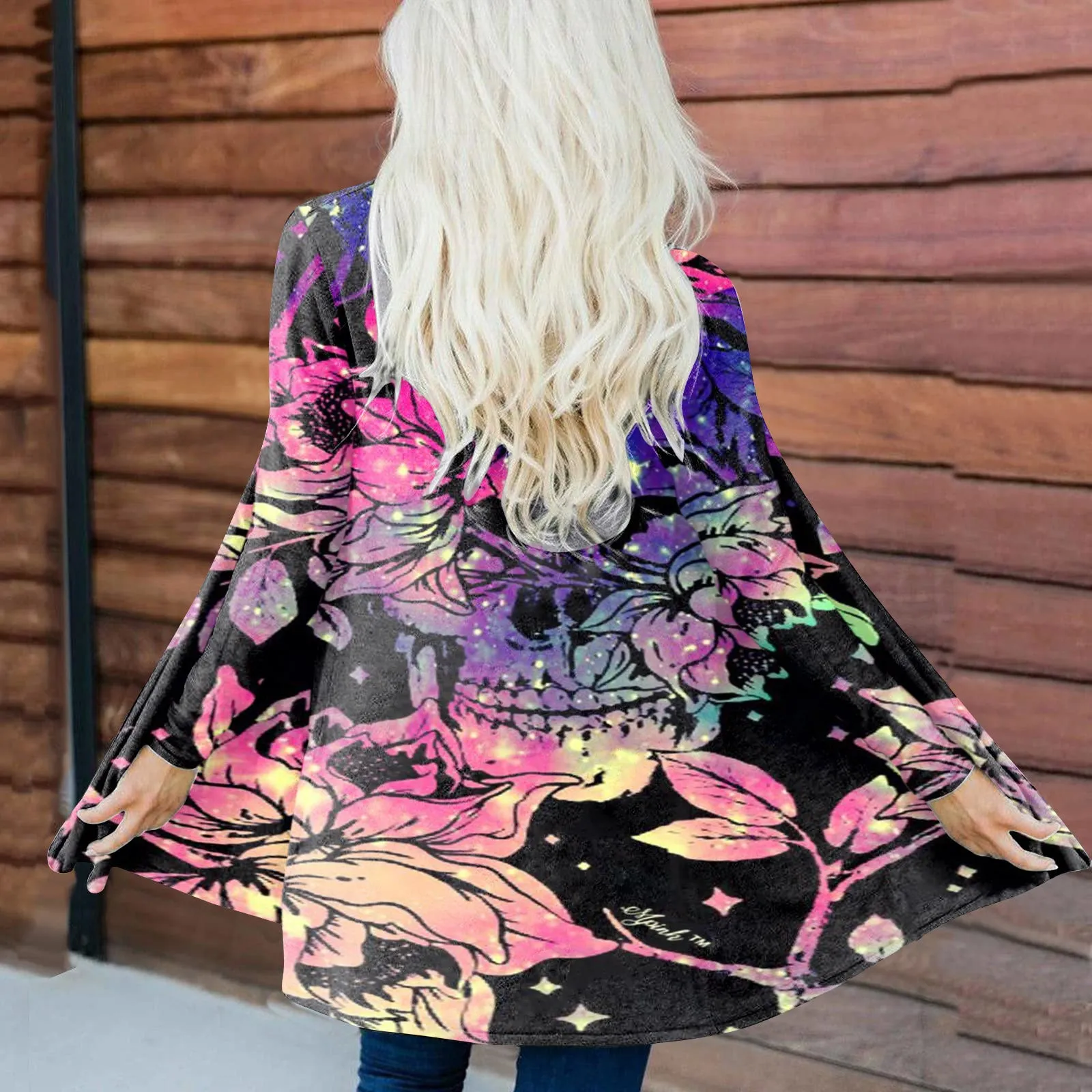 Casual Halloween Theme Printed Long Sleeve Jacket Wholesale Womens Clothing