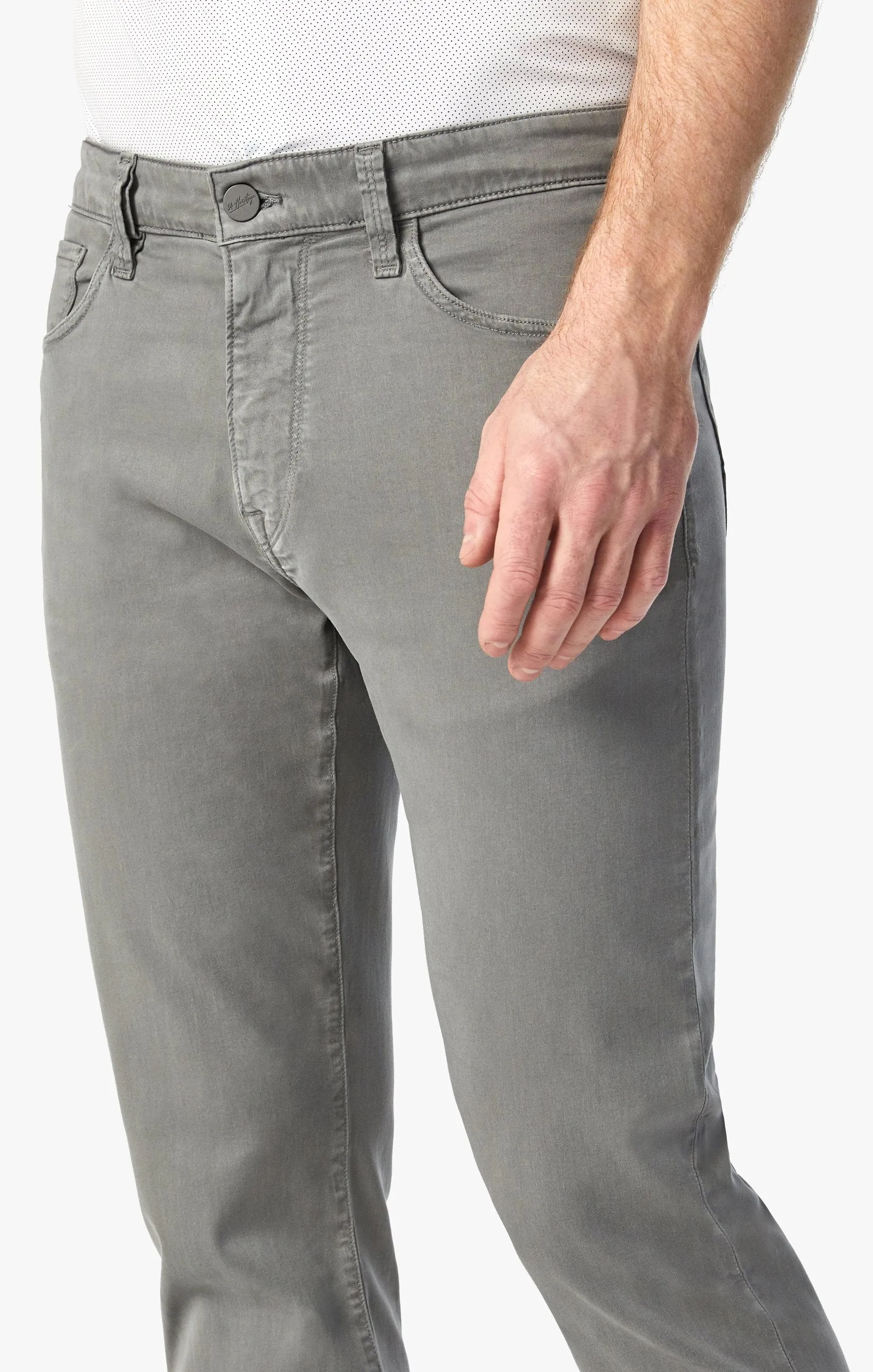 Charisma Relaxed Straight Pants In Pewter Twill