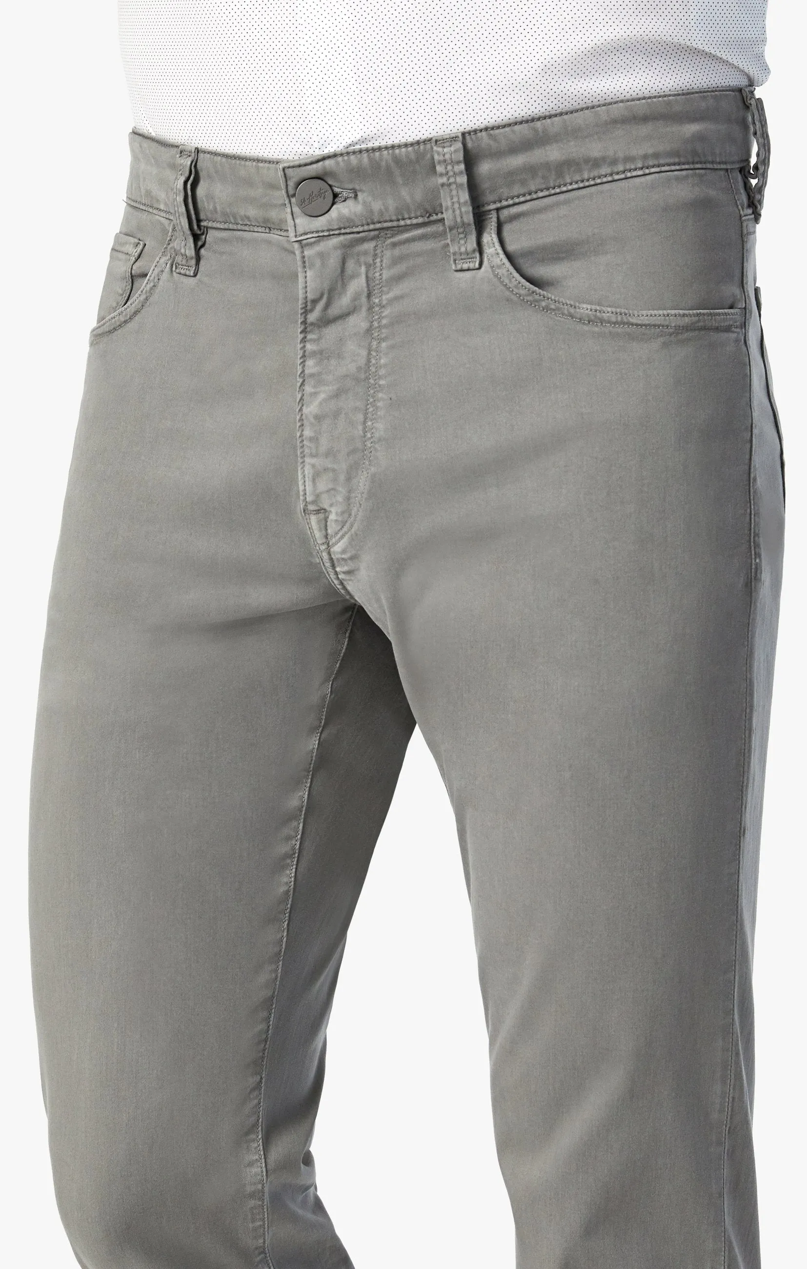 Charisma Relaxed Straight Pants In Pewter Twill