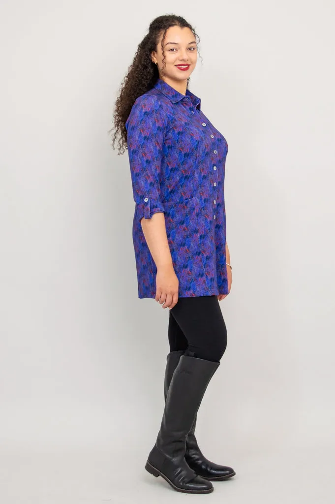 Charlie Tunic, Brushwork, Bamboo - Final Sale